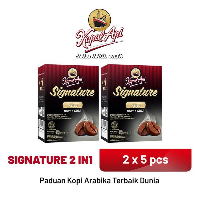 KAPAL API Signature 2 in1 2 Dus (5 x 25 gr) - 1