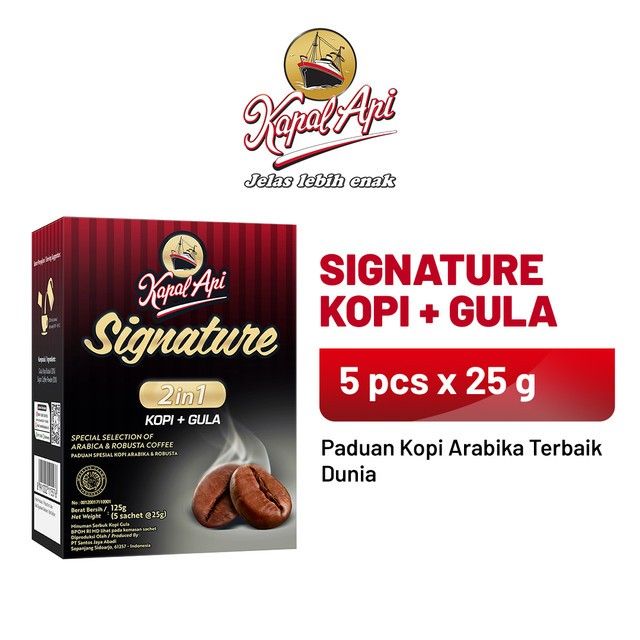 KAPAL API Signature 2 in1 1 Dus (5 x 25 gr) - 1