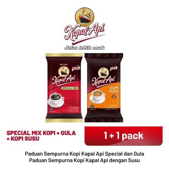 KAPAL API Special Mix 1 Pack + 1 Pack Kopi Susu - 1