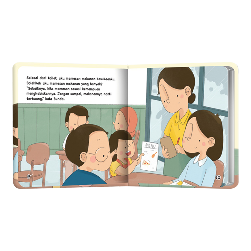 Buku Halo Balita Penuntun: Boleh atau Tidak? Etika di Restoran (Boardbook) - 2