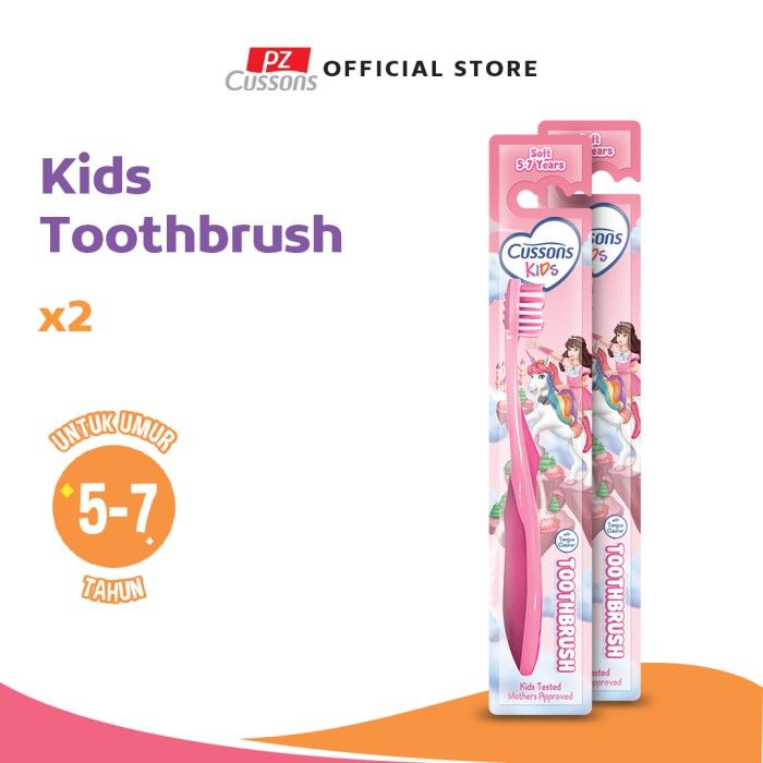 Cussons Kids Sikat Gigi Unicorn Pink Twin Pack - 1