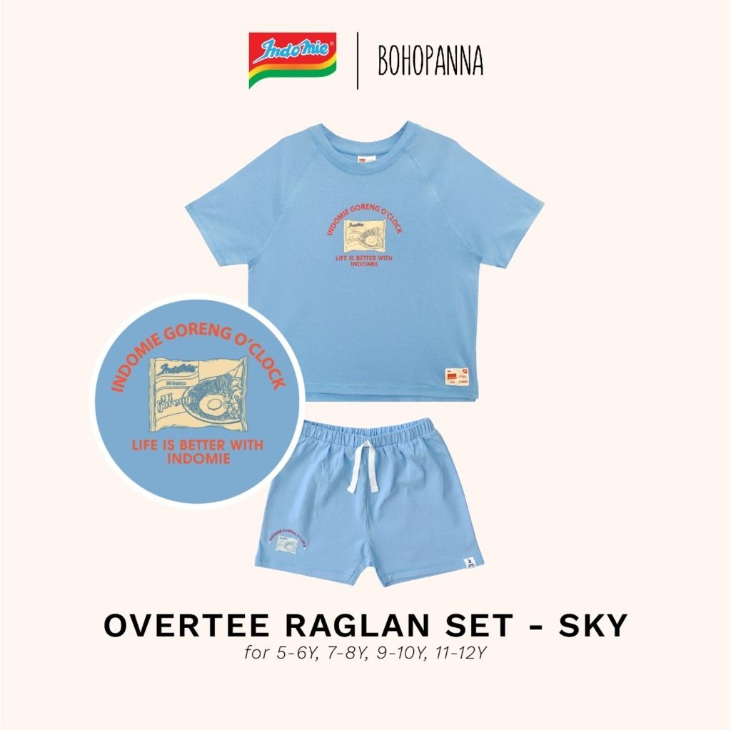 BOHOPANNA - BOHOPANNA X INDOMIE SKY 9-10Y - OVERTEE SET - Setelan Anak - 1