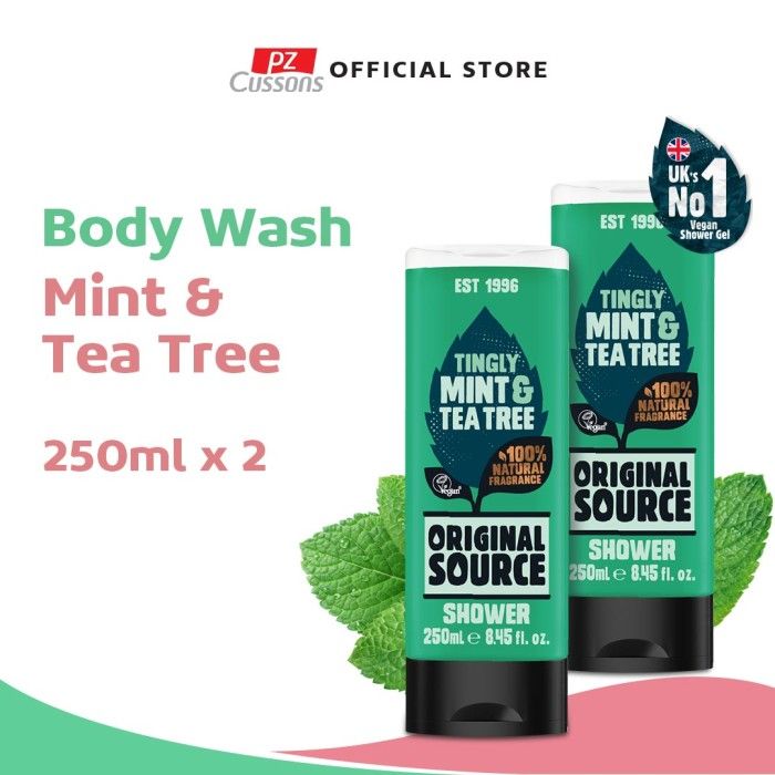 Original Source Body Wash Mint & Tea Tree - Sabun Cair Vegan 250ml X2 - 1