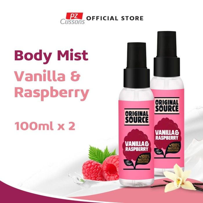 Original Source Body Mist Vanilla & Raspberry 100ml Twin Pack - 1