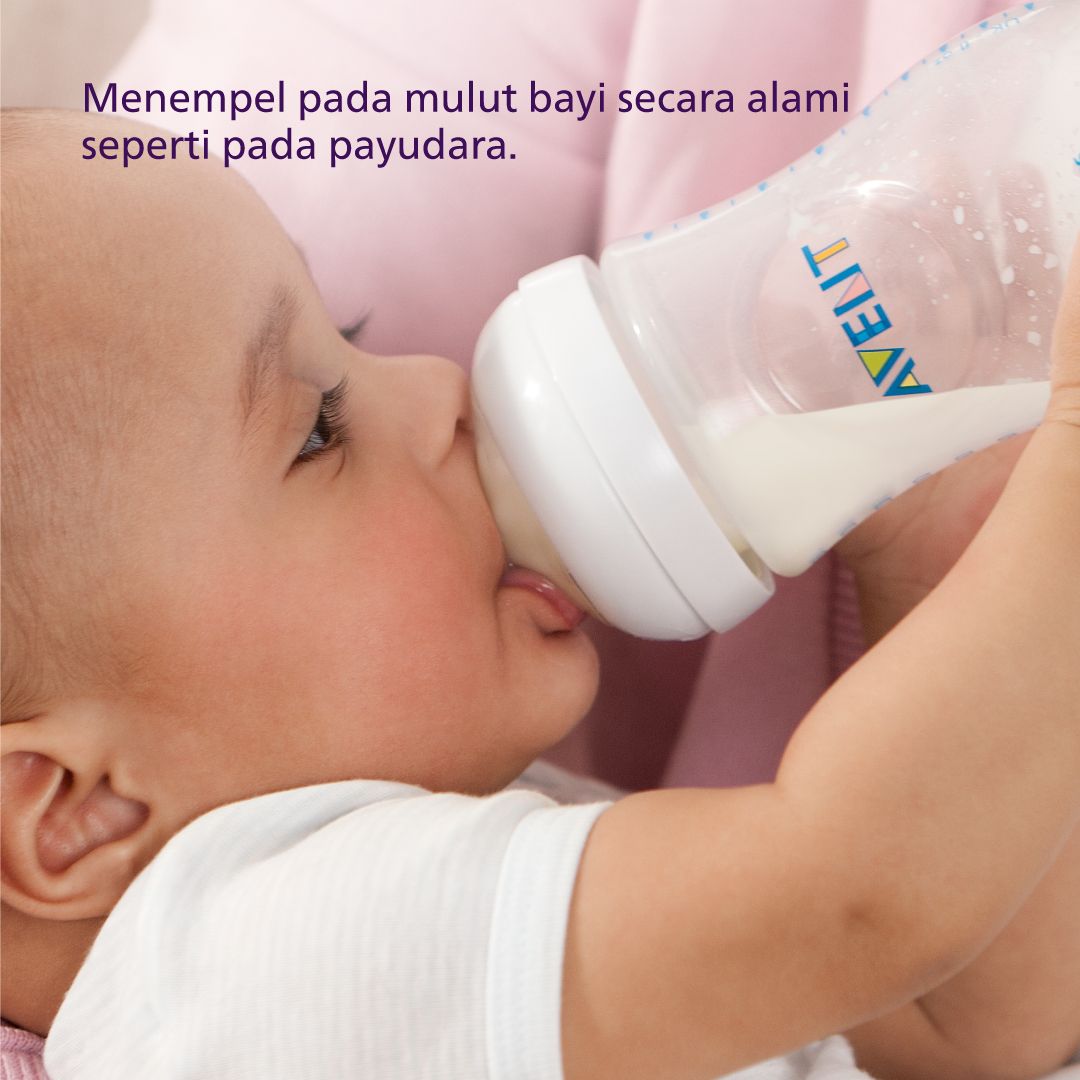 Philips Avent Natural Bottle Single 9Oz Hippo SCF627/42 Botol Bayi - 2