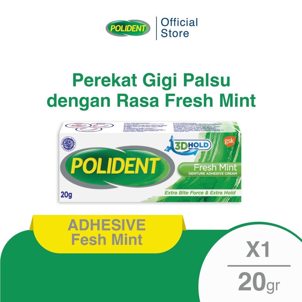 Polident Adhesive Fresh Mint 20g - 1