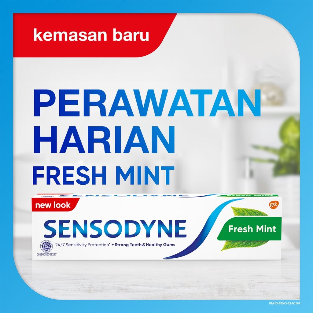 Sensodyne Fresh Mint Pasta Gigi Sensitif Extra Segar 100gr [TWINPACK] - 3