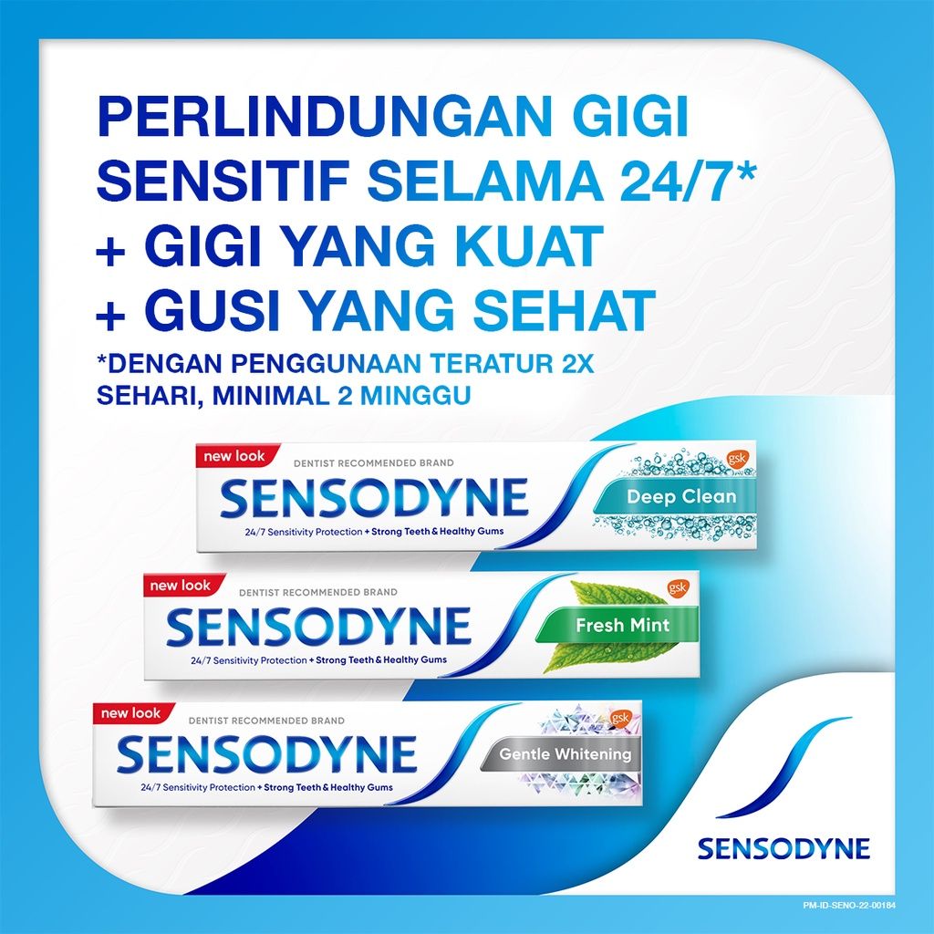 Sensodyne Fresh Mint Pasta Gigi Sensitif Extra Segar 100gr [TWINPACK] - 5