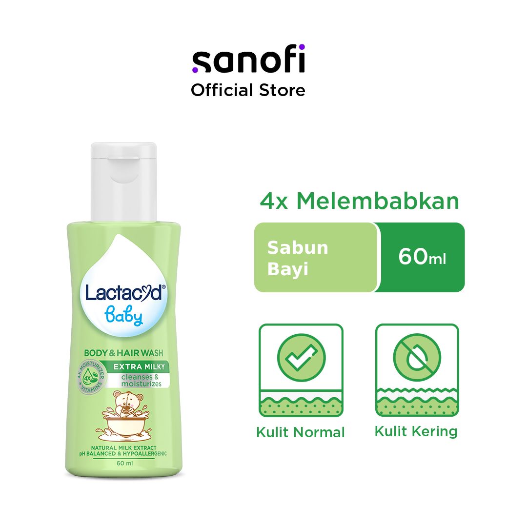 Lactacyd Baby Extra Milky 60mL Sabun Bayi untuk Menjaga Kelembaban - 1