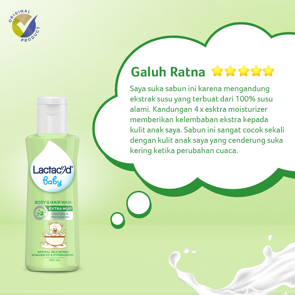 Lactacyd Baby Extra Milky 60mL Sabun Bayi untuk Menjaga Kelembaban - 5