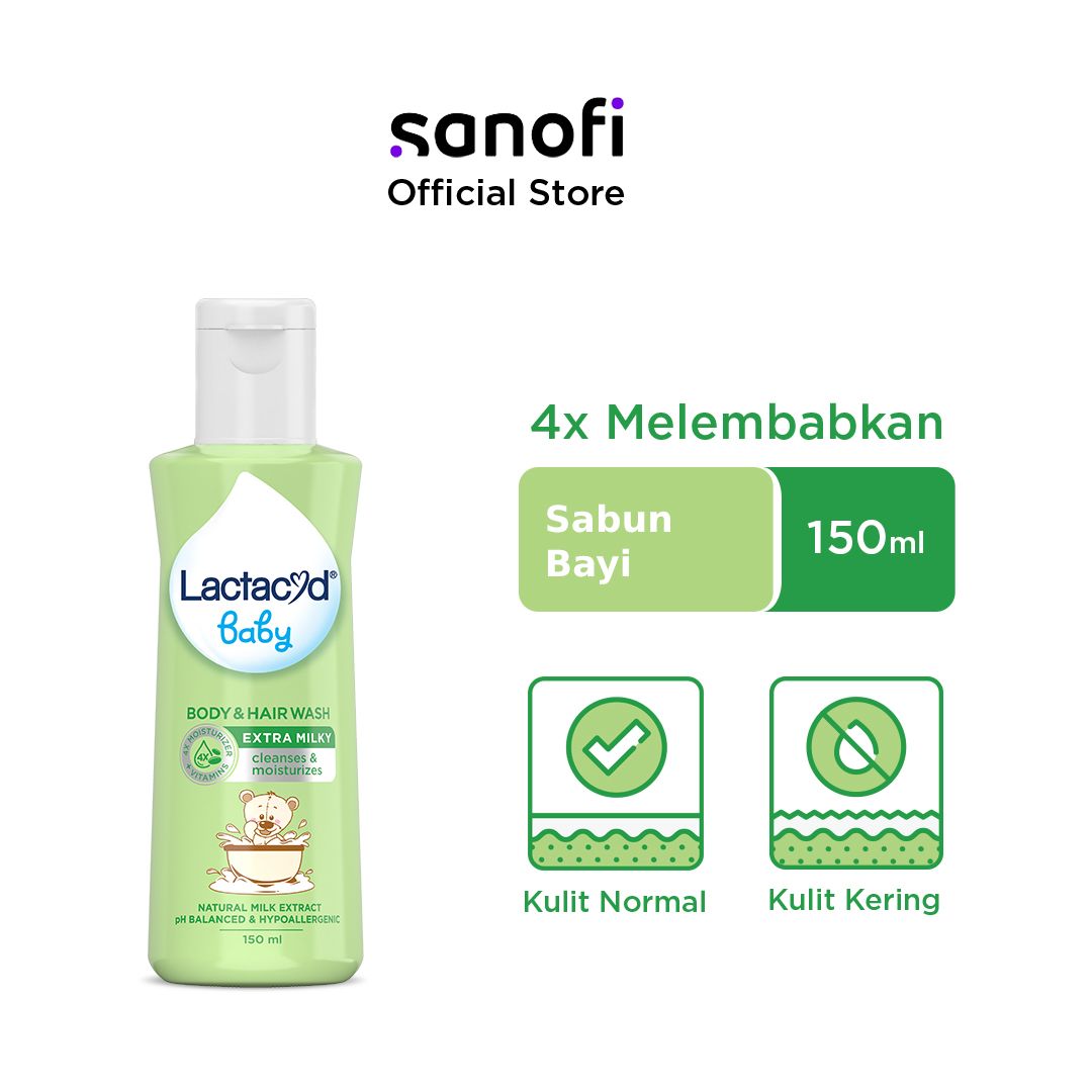 Lactacyd Baby Extra Milky 150mL Sabun Bayi untuk Menjaga Kelembaban - 1