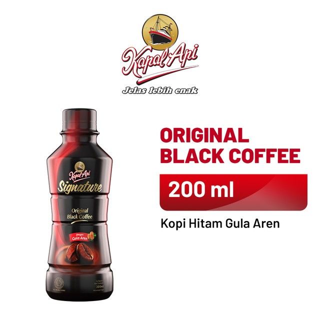 KAPAL API Signature Original Black Ready to Drink 200 ml - 1