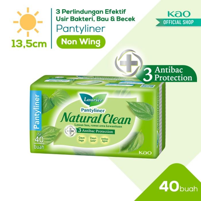 Laurier Pantyliner Natural Clean 40S - 1