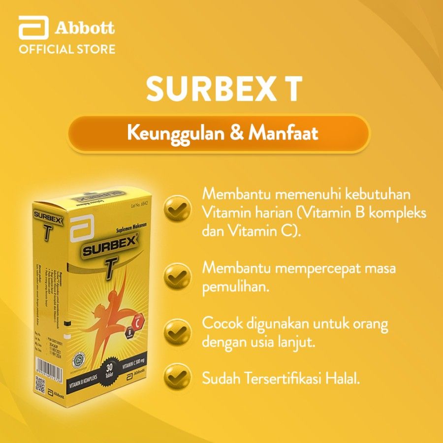 Abbott [Twin Pack] Surbex T box 30 tab - Vitamin B kompleks & Vitamin C - 2