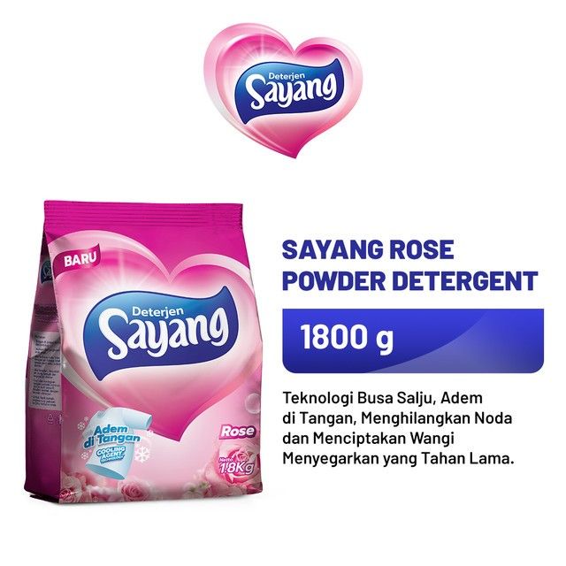 Sayang Rose Powder Detergent 1800GR - 1