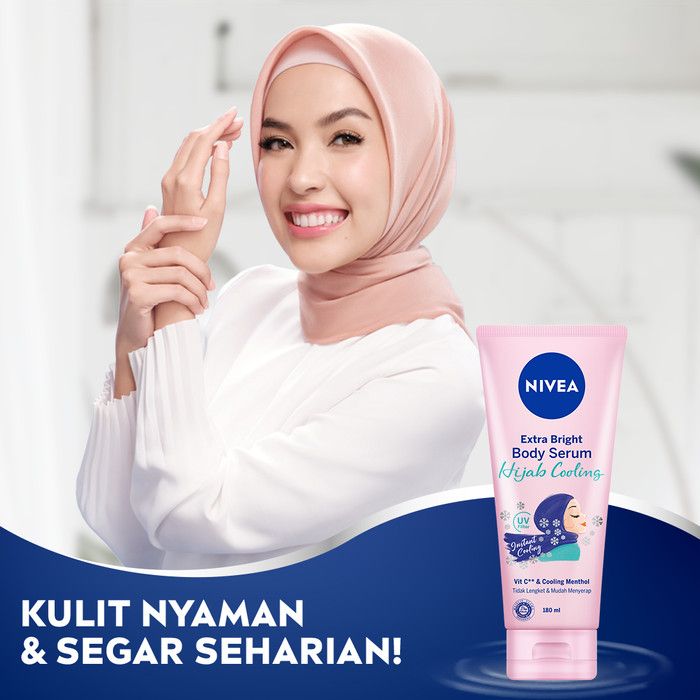 NIVEA Body Care Extra Bright Body Serum Hijab Cooling 180ml - TwinPack - 2