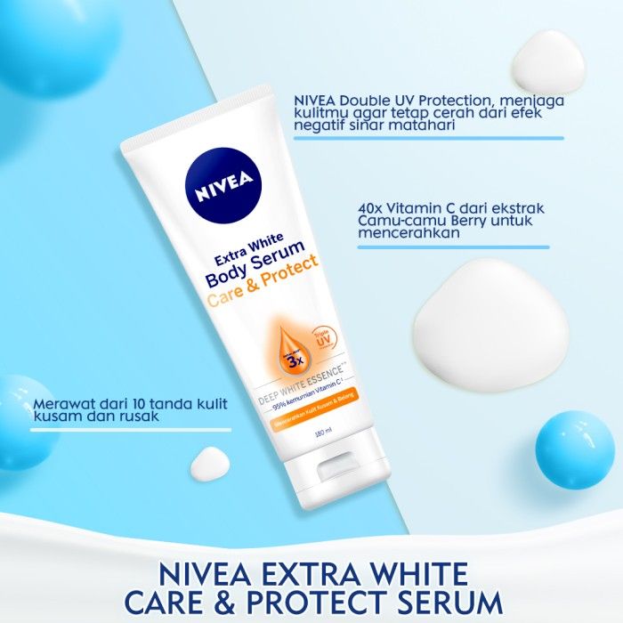 NIVEA Extra Bright Care & Protect SPF15 Serum 180ml - Twin Pack - 4