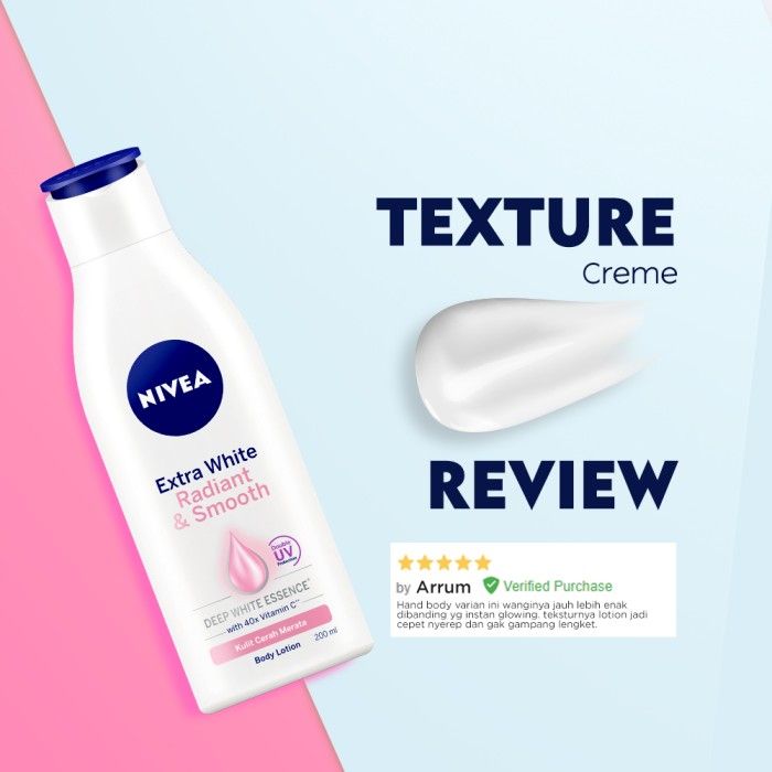 NIVEA Extra Bright Radiant & Smooth Lotion 100ml - Mencerahkan Kulit - 5