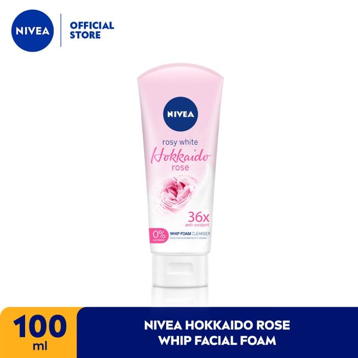 NIVEA Face Care Hokkaido Rose Whip Facial Foam 100ml - 1