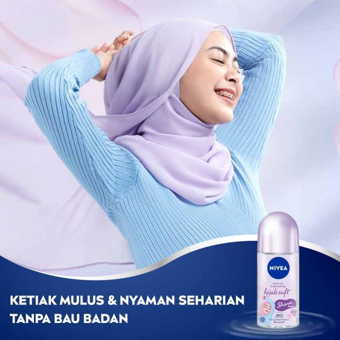 NIVEA Hijab Soft Shaveless Deodorant Roll On 50ml - Triple Pack - 3