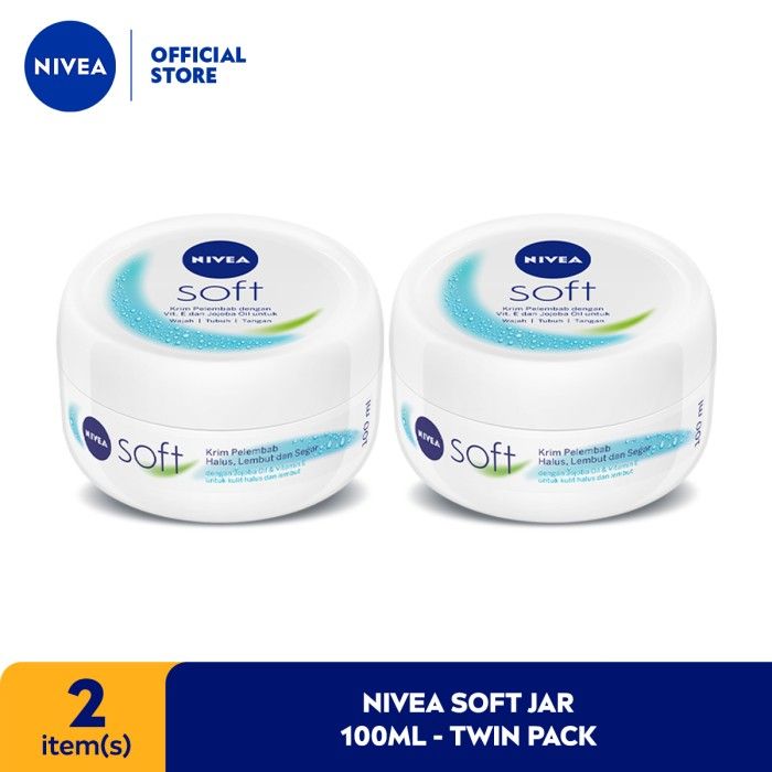 NIVEA Soft Jar 100ml - Twin Pack - 1