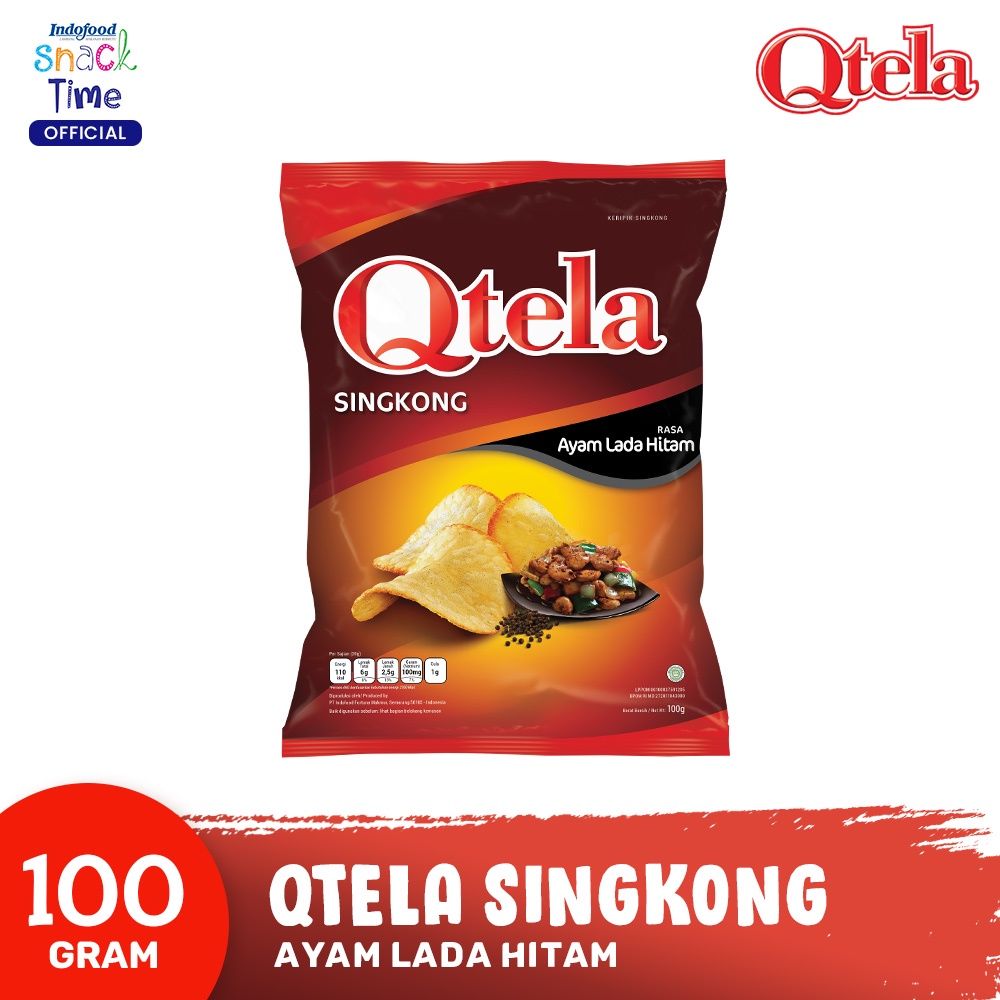 Qtela Singkong Ayam Lada Hitam 100 Gr - 1