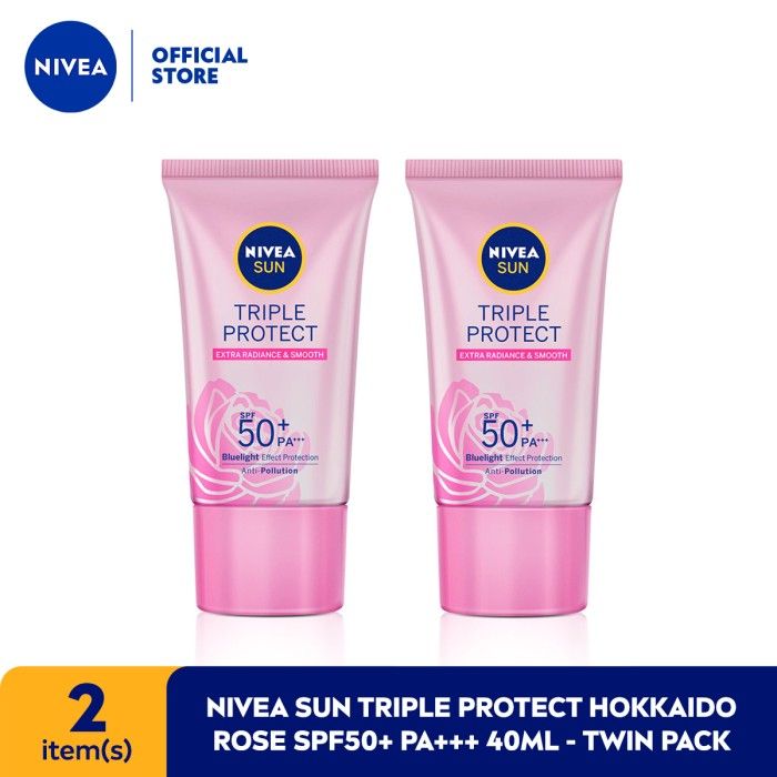 NIVEA SUN Triple Protect Hokkaido Rose SPF50+ PA+++ 40ml - Twin Pack - 1