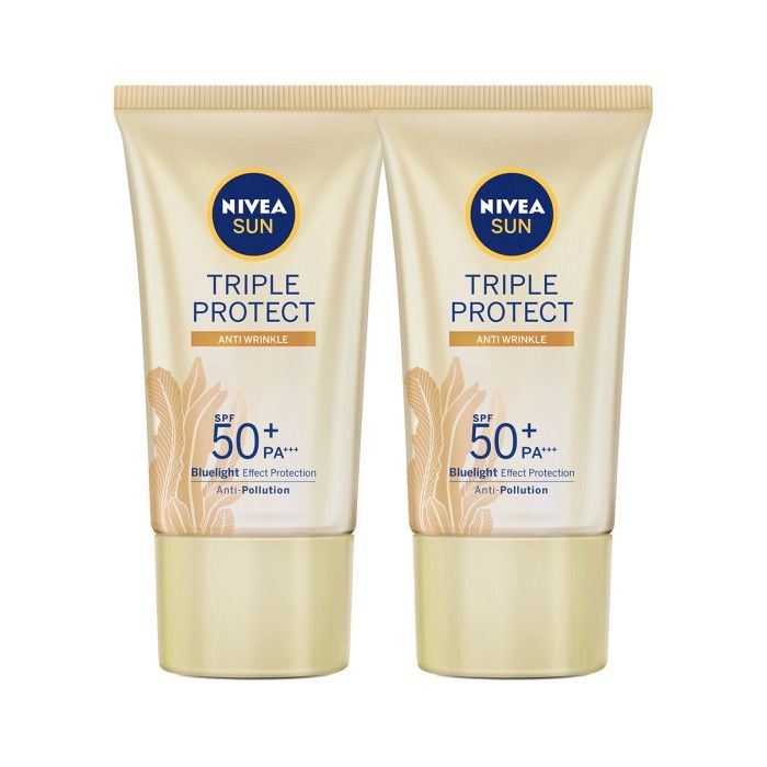 NIVEA SUN Triple Protect Anti Wrinkle 40ml - Twin Pack - 2