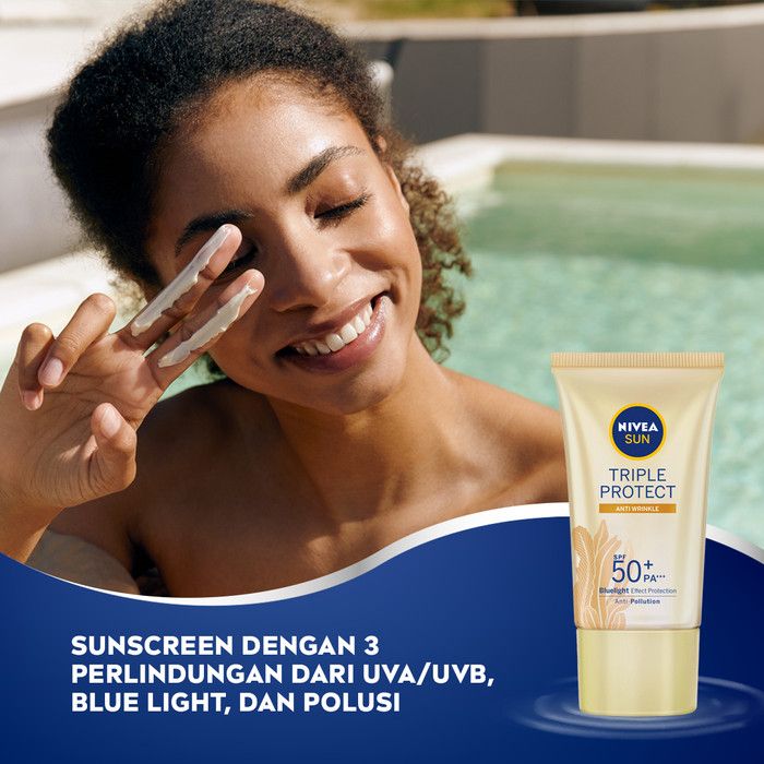 NIVEA SUN Triple Protect Anti Wrinkle 40ml - Twin Pack - 4