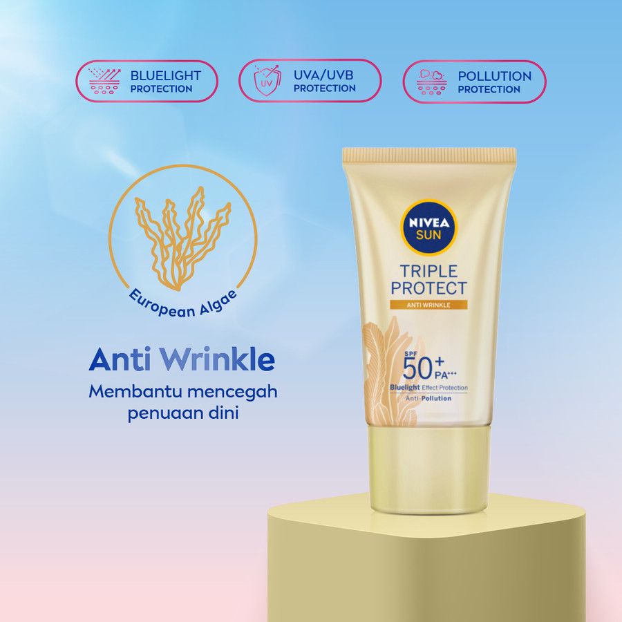 NIVEA SUN Triple Protect Anti Wrinkle 40ml - Twin Pack - 5