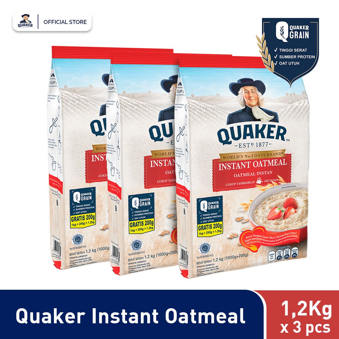 Quaker Instant Oatmeal 1.2KG Triple Pack - 2