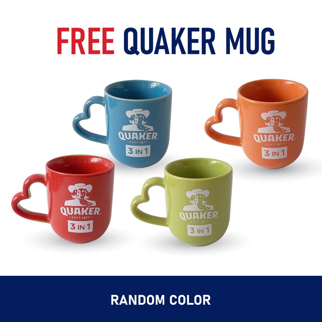 Quaker 3in1 Vanilla Polybag 224g Triple Pack + Free Exclusive Mug - 2