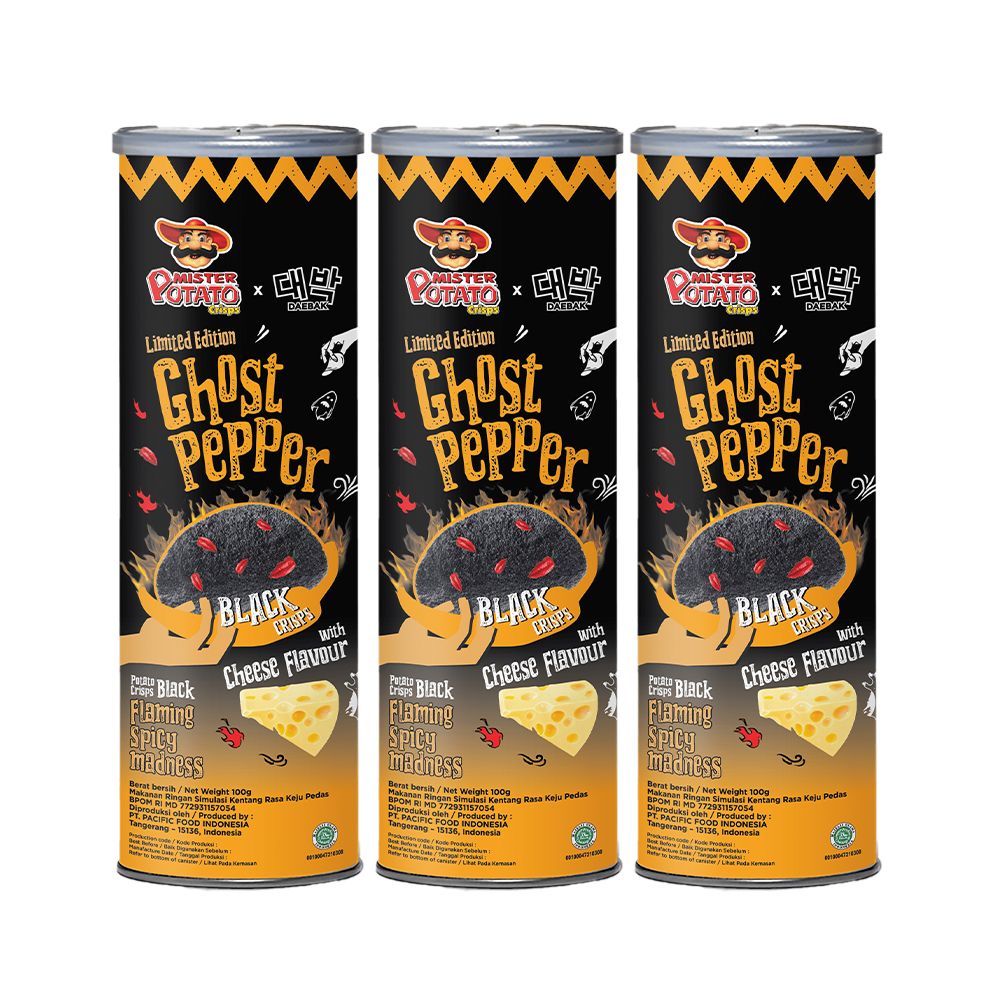 Mister Potato Crisps Ghost Pepper Cheese Triple Pack - 2