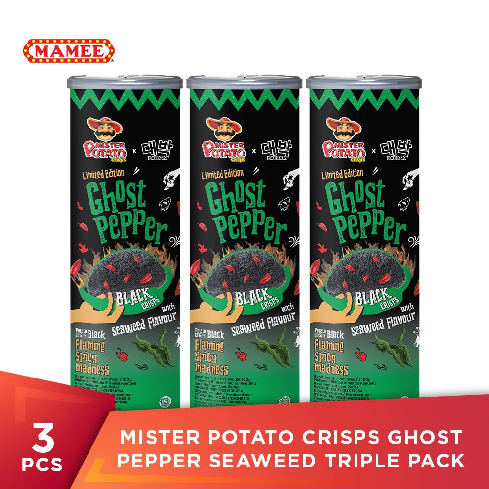 Mister Potato Crisps Ghost Pepper Seaweed Triple Pack - 1