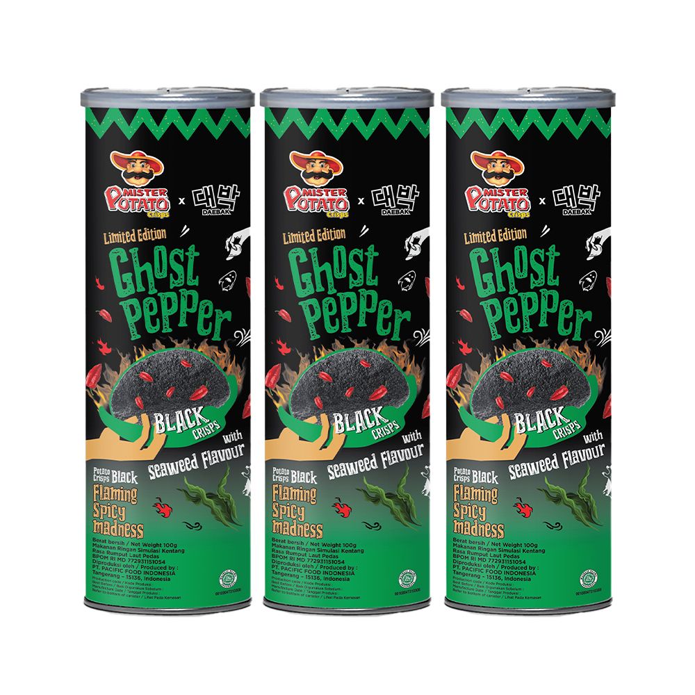 Mister Potato Crisps Ghost Pepper Seaweed Triple Pack - 2