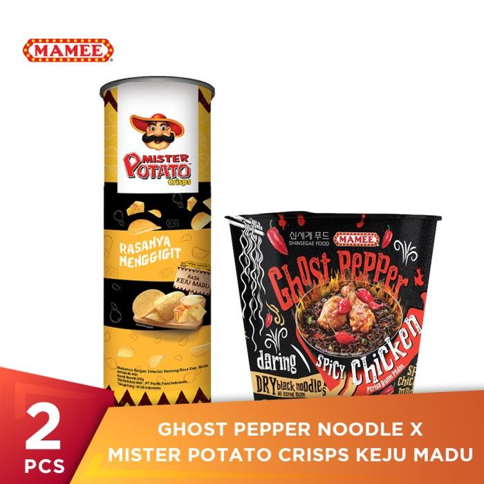 Ghost Pepper Noodle x Mister Potato Crisps Keju Madu - 1