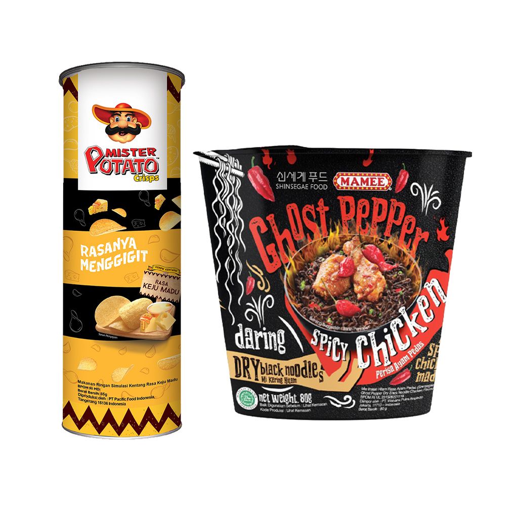 Ghost Pepper Noodle x Mister Potato Crisps Keju Madu - 2