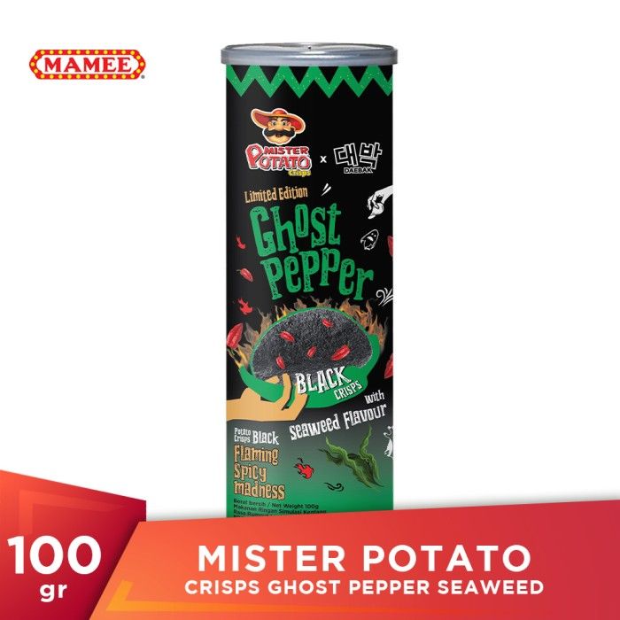 Mister Potato Crisps Ghost Pepper Seaweed 100gr - 1