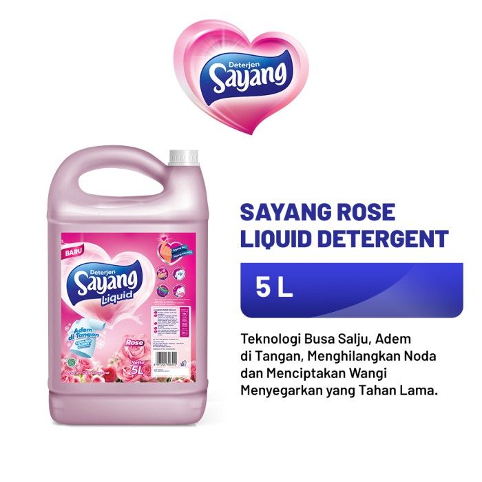 Sayang Rose Liquid Detergent 5 Liter - 1