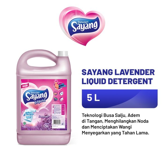 Sayang Lavender Liquid Detergent 5 Liter - 1