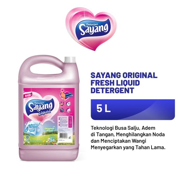 Sayang Original Fresh Liquid Detergent 5 Liter - 1