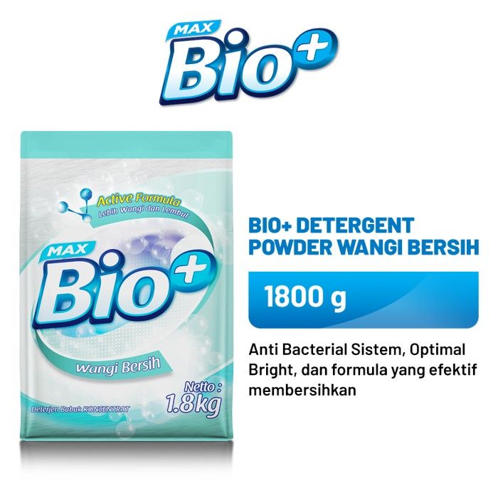 Bio+ Detergent Powder Wangi Bersih 1800 g - 1