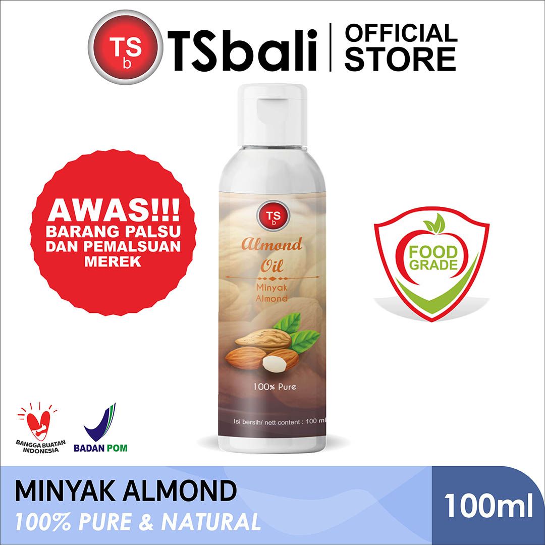 TSb-Almond Oil Minyak Almond TSb 100ml Food Grade 100%Murni - Carrier Oil - 1