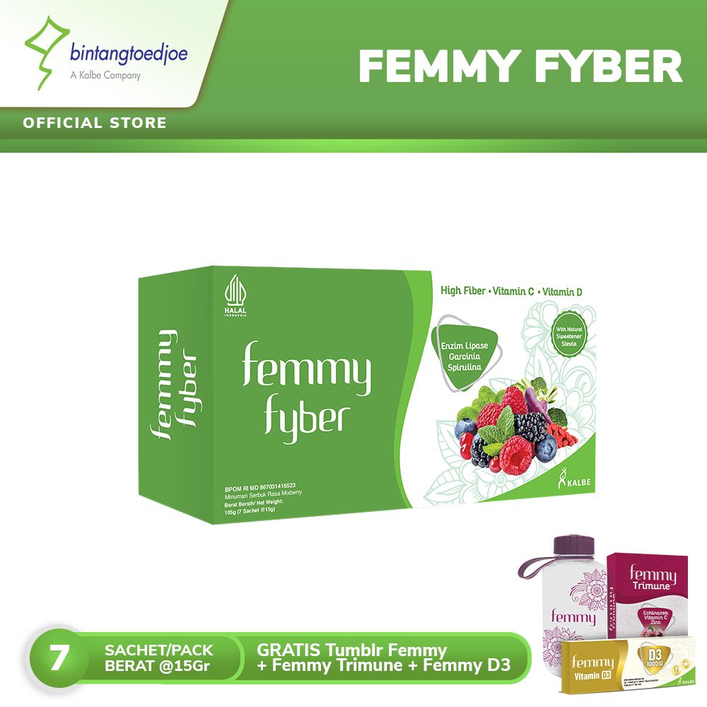 Femmy Fyber 1 Pack isi 7 stickpack Free Big Tumbler - 1