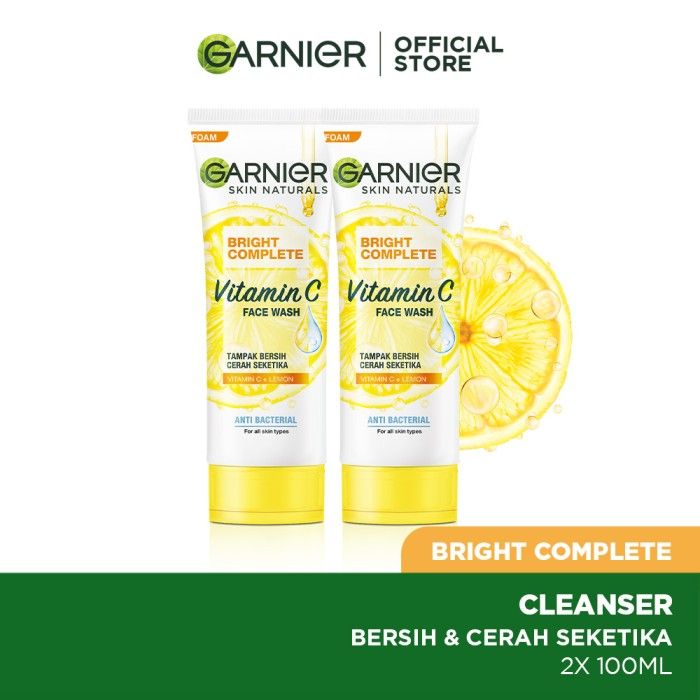 Garnier Bright Complete White Speed Foam 100ml Twin Pack - 1