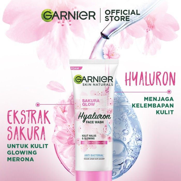 Garnier Sakura Glow Cleanser 100 ml Pack of 3 - 2