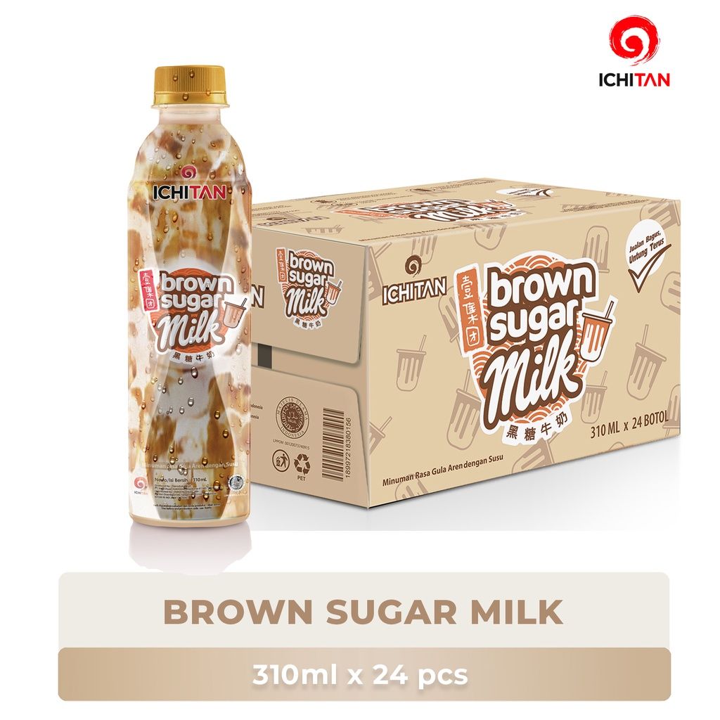 Ichitan Brown Sugar Milk 1 Kardus Isi 24 Botol @310ml - 1