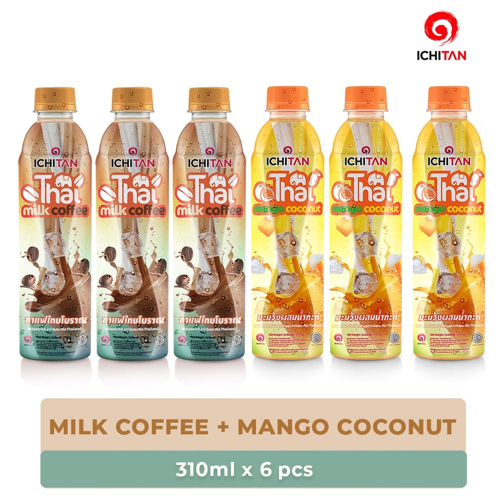 Ichitan Thai Milk Coffee and Thai Mango Coconut 310ml | Bundling 6 - 1