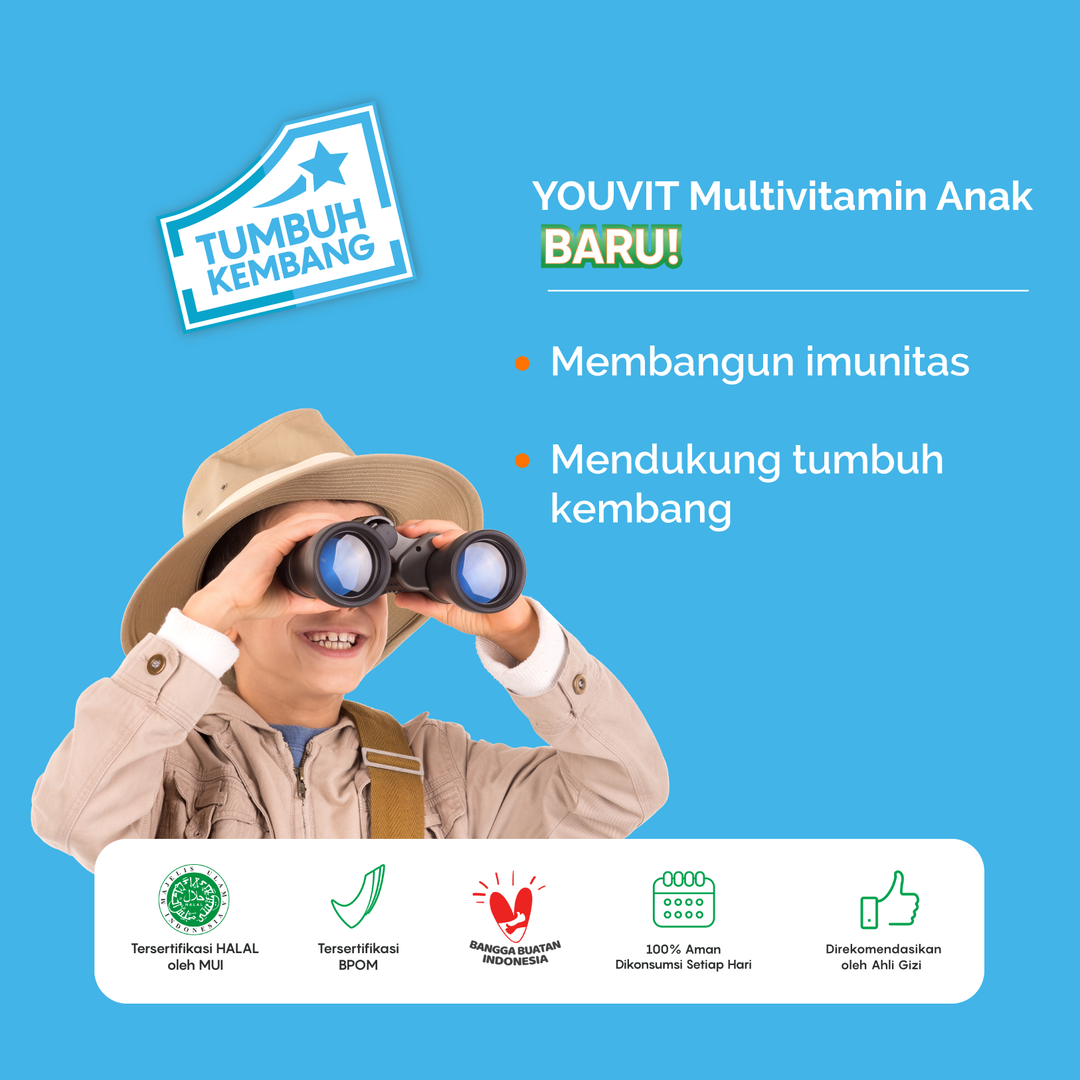 YOUVIT Multivitamin Anak 3 Sachet Mengandung Vit. C.D.E dan Zink GRATIS Stiker - 2