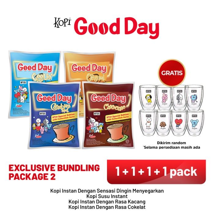 [GOOD DAY SPECIAL EDITION BT21] EXCLUSIVE BUNDLING PACKAGE 2 - 1